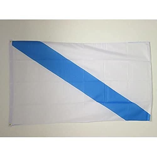 AZ FLAG - Bandera Galicia Sin Armas - 150x90 cm - Bandera Gallega 100% Poliéster con Ojales de Metal Integrados - 110g - Colores Vivos Y Resistente A La Decoloración