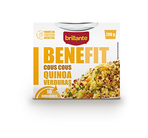 Brillante Benefit Cous Cous Quinoa Verduras 200 g - [Pack De 16] - Total 3200 Gr